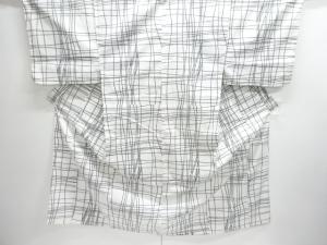 変わり格子模様男物浴衣(キングサイズ)